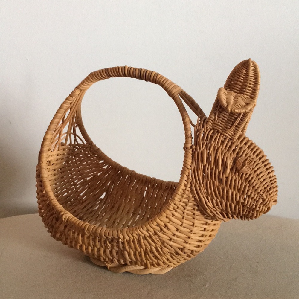 Bunny Rabbit rattan basket